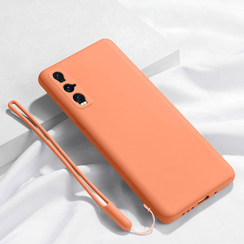 Funda Silicona Ultrafina Goma 360 Grados Carcasa C01 para Oppo Find X2 Naranja