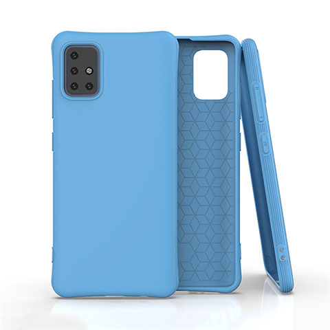 Funda Silicona Ultrafina Goma 360 Grados Carcasa C01 para Samsung Galaxy A51 5G Azul Cielo