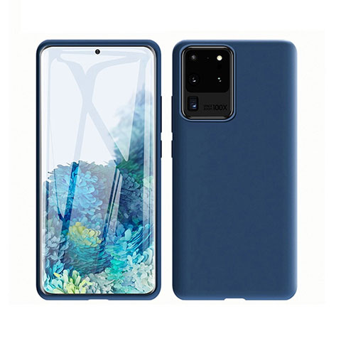 Funda Silicona Ultrafina Goma 360 Grados Carcasa C01 para Samsung Galaxy S20 Ultra Azul