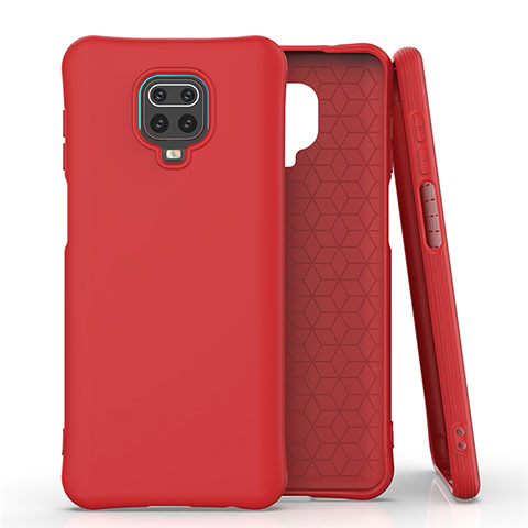 Funda Silicona Ultrafina Goma 360 Grados Carcasa C01 para Xiaomi Redmi Note 9 Pro Max Rojo