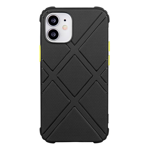 Funda Silicona Ultrafina Goma 360 Grados Carcasa C02 para Apple iPhone 12 Mini Negro