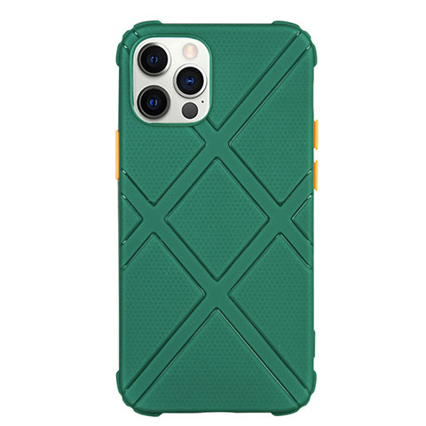 Funda Silicona Ultrafina Goma 360 Grados Carcasa C02 para Apple iPhone 12 Pro Max Verde