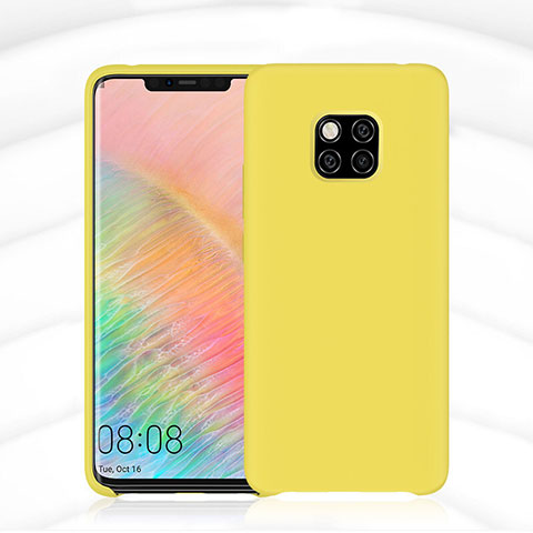 Funda Silicona Ultrafina Goma 360 Grados Carcasa C02 para Huawei Mate 20 Pro Amarillo