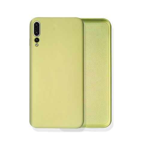 Funda Silicona Ultrafina Goma 360 Grados Carcasa C02 para Huawei P20 Pro Amarillo