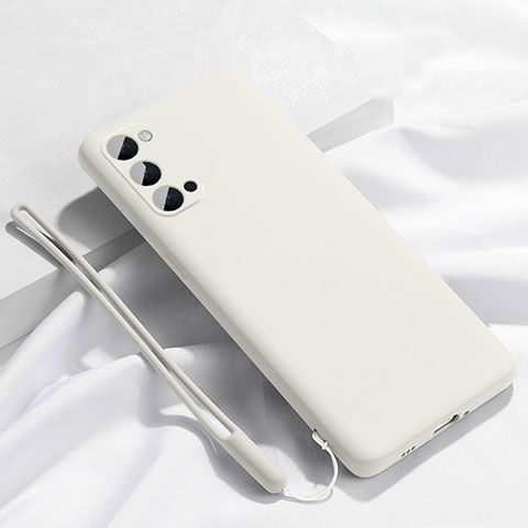 Funda Silicona Ultrafina Goma 360 Grados Carcasa C02 para Oppo Reno4 5G Blanco