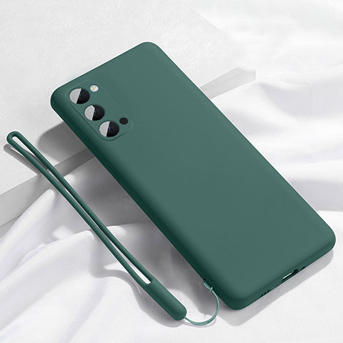 Funda Silicona Ultrafina Goma 360 Grados Carcasa C02 para Oppo Reno4 5G Verde