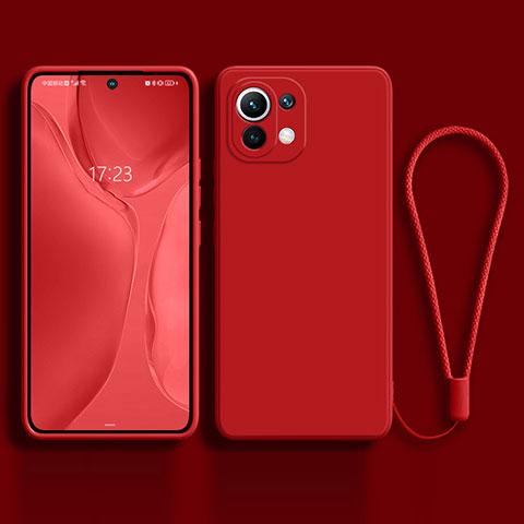 Funda Silicona Ultrafina Goma 360 Grados Carcasa C02 para Xiaomi Mi 11 Lite 5G NE Rojo