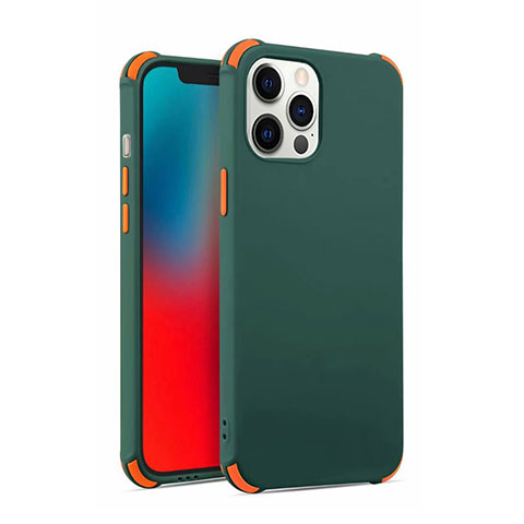 Funda Silicona Ultrafina Goma 360 Grados Carcasa C03 para Apple iPhone 12 Pro Verde Noche