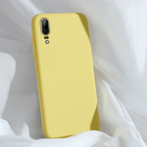 Funda Silicona Ultrafina Goma 360 Grados Carcasa C03 para Huawei P20 Amarillo