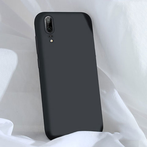 Funda Silicona Ultrafina Goma 360 Grados Carcasa C03 para Huawei P20 Negro