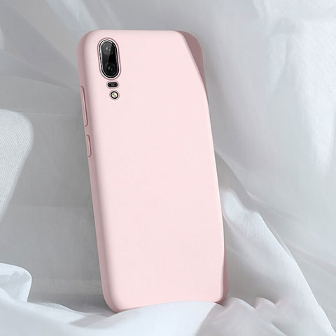 Funda Silicona Ultrafina Goma 360 Grados Carcasa C03 para Huawei P20 Rosa