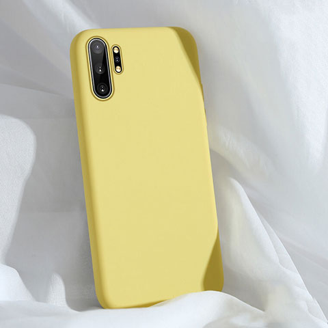 Funda Silicona Ultrafina Goma 360 Grados Carcasa C03 para Samsung Galaxy Note 10 Plus 5G Amarillo