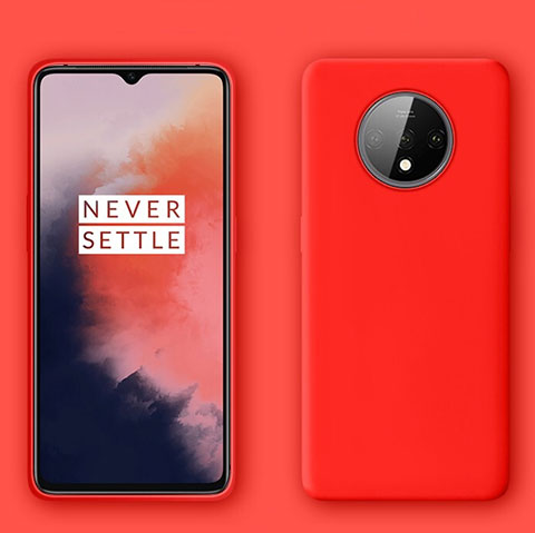 Funda Silicona Ultrafina Goma 360 Grados Carcasa C04 para OnePlus 7T Rojo