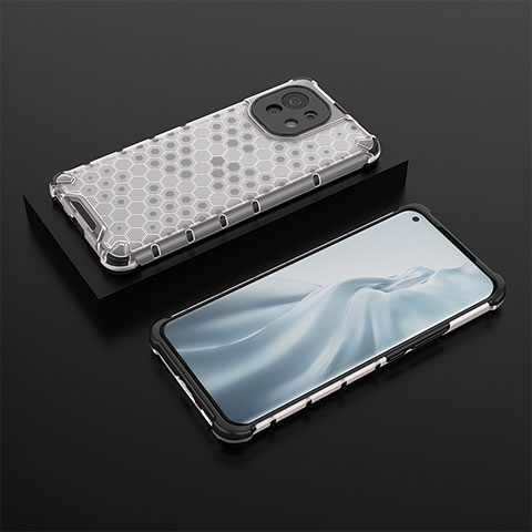 Funda Silicona Ultrafina Goma 360 Grados Carcasa C04 para Xiaomi Mi 11 Lite 5G NE Blanco