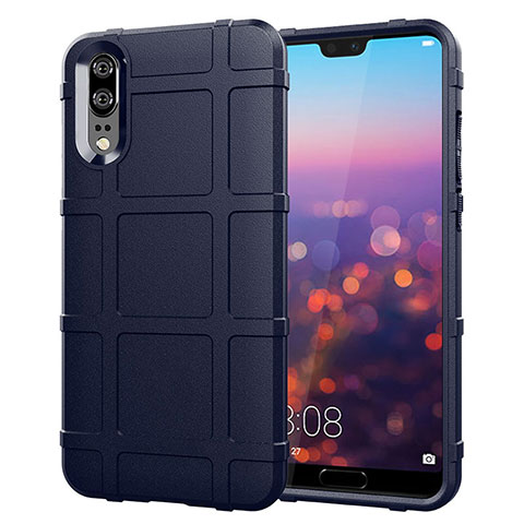 Funda Silicona Ultrafina Goma 360 Grados Carcasa C06 para Huawei P20 Azul