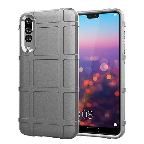 Funda Silicona Ultrafina Goma 360 Grados Carcasa C06 para Huawei P20 Pro Plata