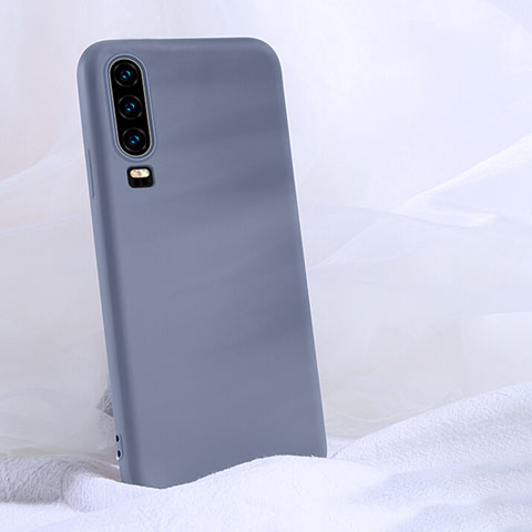 Funda Silicona Ultrafina Goma 360 Grados Carcasa C06 para Huawei P30 Gris