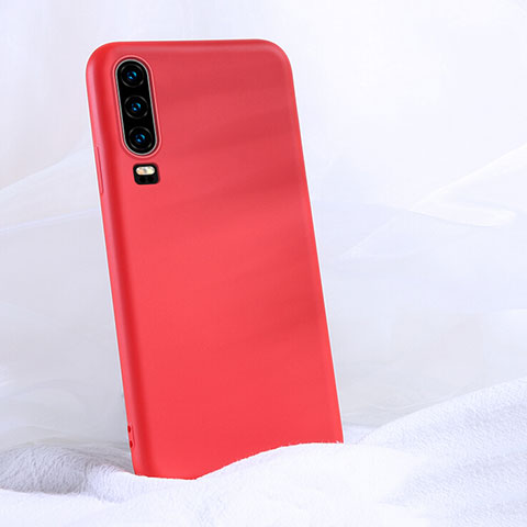 Funda Silicona Ultrafina Goma 360 Grados Carcasa C06 para Huawei P30 Rojo