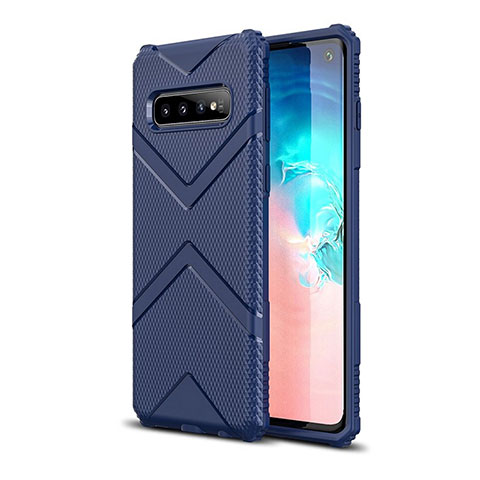 Funda Silicona Ultrafina Goma 360 Grados Carcasa C06 para Samsung Galaxy S10 Azul