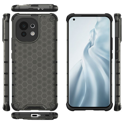 Funda Silicona Ultrafina Goma 360 Grados Carcasa C06 para Xiaomi Mi 11 5G Gris