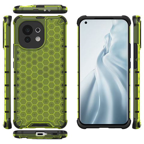 Funda Silicona Ultrafina Goma 360 Grados Carcasa C06 para Xiaomi Mi 11 Lite 4G Verde