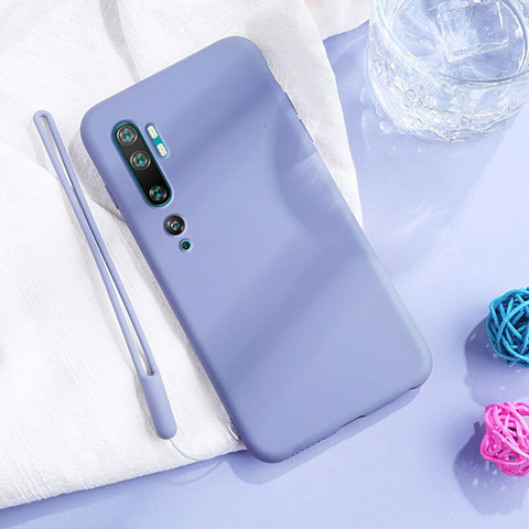 Funda Silicona Ultrafina Goma 360 Grados Carcasa C06 para Xiaomi Mi Note 10 Pro Morado