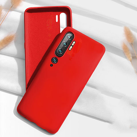 Funda Silicona Ultrafina Goma 360 Grados Carcasa C07 para Xiaomi Mi Note 10 Pro Rojo