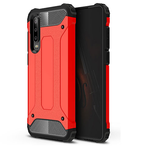 Funda Silicona Ultrafina Goma 360 Grados Carcasa C09 para Huawei P30 Rojo