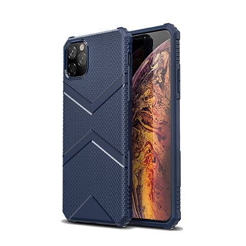 Funda Silicona Ultrafina Goma 360 Grados Carcasa G01 para Apple iPhone 11 Pro Azul