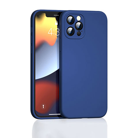 Funda Silicona Ultrafina Goma 360 Grados Carcasa G01 para Apple iPhone 13 Pro Max Azul