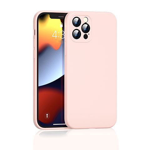 Funda Silicona Ultrafina Goma 360 Grados Carcasa G01 para Apple iPhone 13 Pro Max Rosa