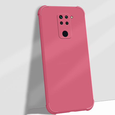 Funda Silicona Ultrafina Goma 360 Grados Carcasa G01 para Xiaomi Redmi Note 9 Rojo Rosa