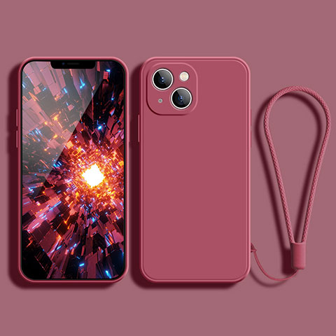 Funda Silicona Ultrafina Goma 360 Grados Carcasa G02 para Apple iPhone 14 Rojo