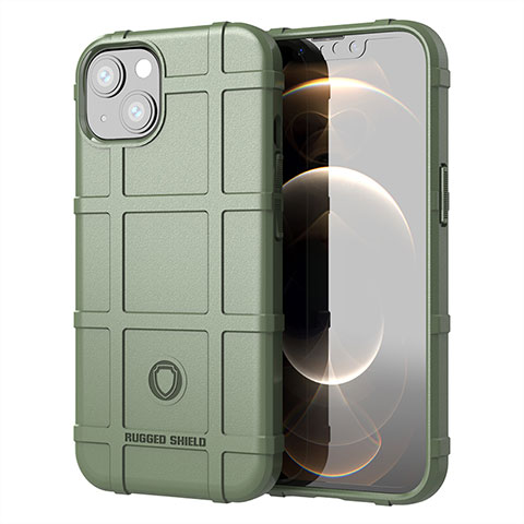 Funda Silicona Ultrafina Goma 360 Grados Carcasa G05 para Apple iPhone 14 Plus Verde