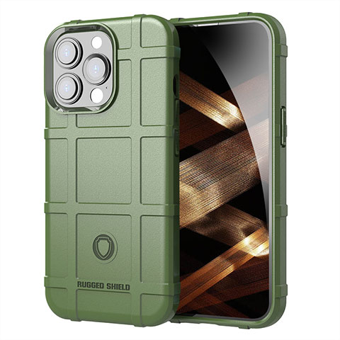 Funda Silicona Ultrafina Goma 360 Grados Carcasa G05 para Apple iPhone 15 Pro Verde