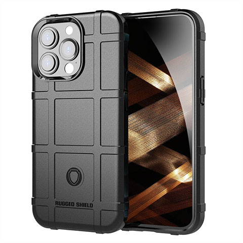 Funda Silicona Ultrafina Goma 360 Grados Carcasa G05 para Apple iPhone 16 Pro Max Negro