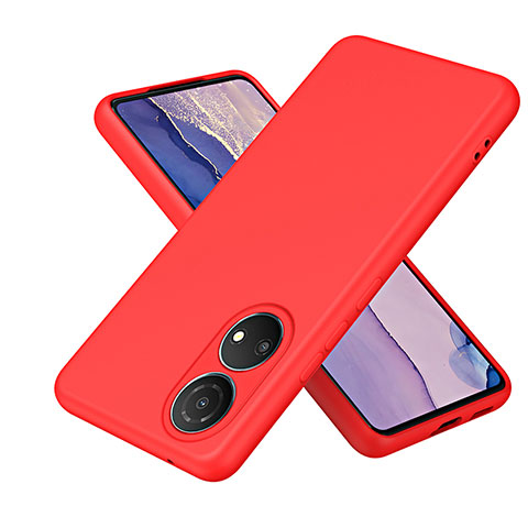 Funda Silicona Ultrafina Goma 360 Grados Carcasa H01P para Huawei Honor X7 Rojo