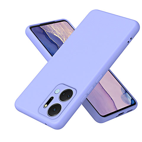 Funda Silicona Ultrafina Goma 360 Grados Carcasa H01P para Huawei Honor X7a Morado