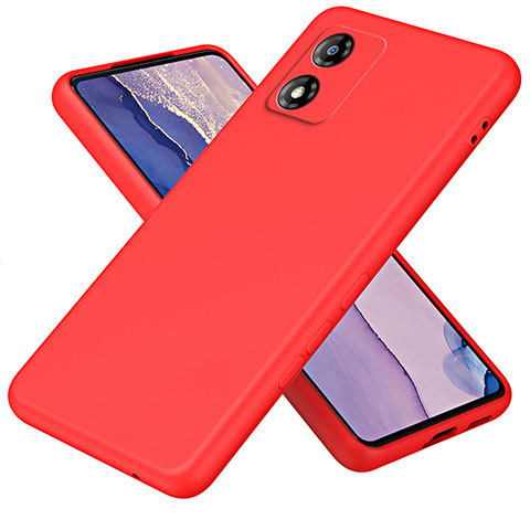 Funda Silicona Ultrafina Goma 360 Grados Carcasa H01P para Motorola Moto E13 Rojo