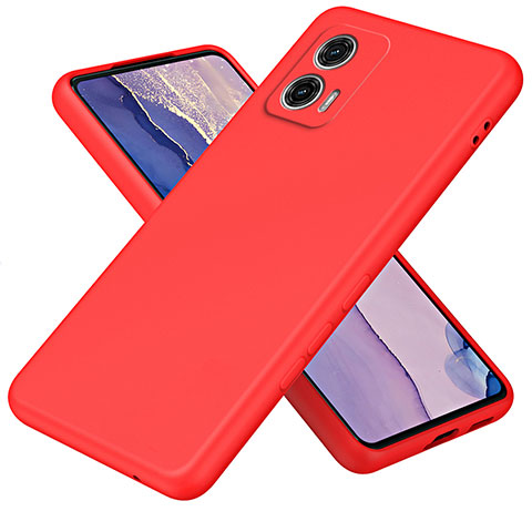 Funda Silicona Ultrafina Goma 360 Grados Carcasa H01P para Motorola Moto G73 5G Rojo