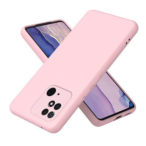 Funda Silicona Ultrafina Goma 360 Grados Carcasa H01P para Xiaomi Redmi 10 India Oro Rosa