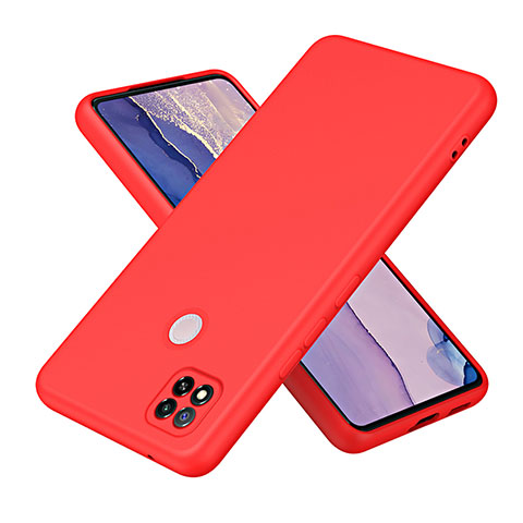 Funda Silicona Ultrafina Goma 360 Grados Carcasa H01P para Xiaomi Redmi 9 Activ Rojo