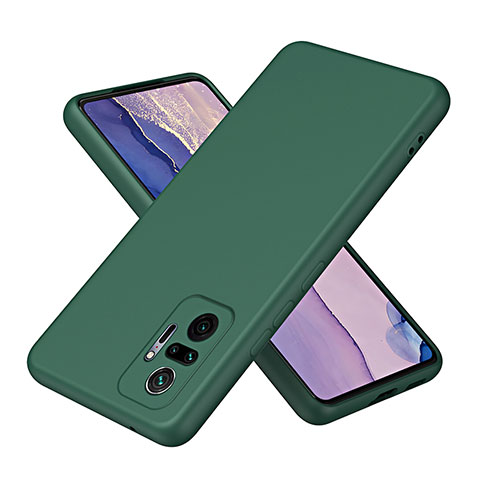 Funda Silicona Ultrafina Goma 360 Grados Carcasa H01P para Xiaomi Redmi Note 10 Pro 4G Verde