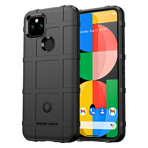 Funda Silicona Ultrafina Goma 360 Grados Carcasa J01S para Google Pixel 5a 5G Negro