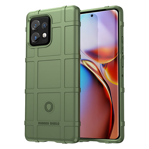 Funda Silicona Ultrafina Goma 360 Grados Carcasa J01S para Motorola Moto Edge Plus (2023) 5G Verde