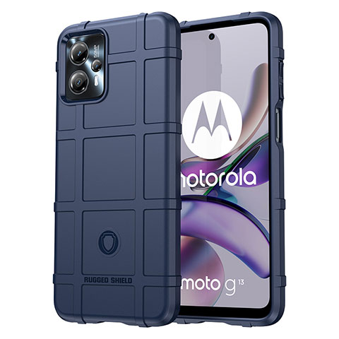 Funda Silicona Ultrafina Goma 360 Grados Carcasa J01S para Motorola Moto G23 Azul