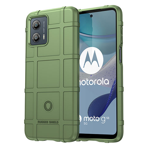 Funda Silicona Ultrafina Goma 360 Grados Carcasa J01S para Motorola Moto G53y 5G Verde