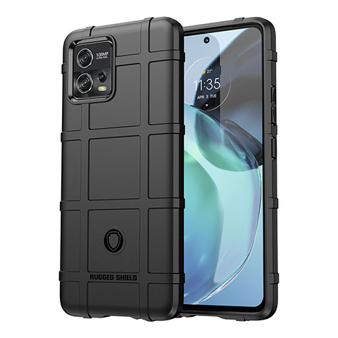 Funda Silicona Ultrafina Goma 360 Grados Carcasa J01S para Motorola Moto G72 Negro