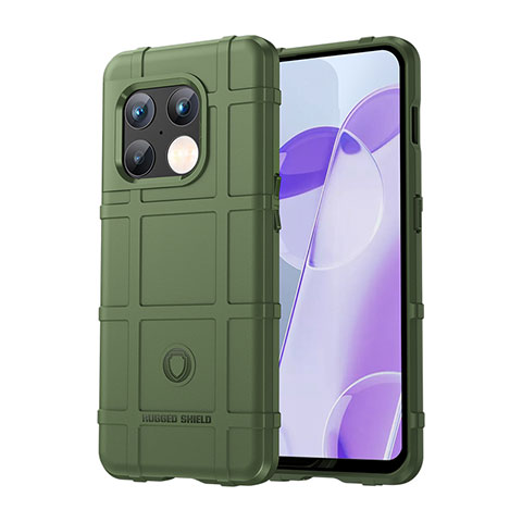 Funda Silicona Ultrafina Goma 360 Grados Carcasa J01S para OnePlus 10 Pro 5G Verde