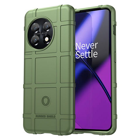 Funda Silicona Ultrafina Goma 360 Grados Carcasa J01S para OnePlus 11 5G Verde